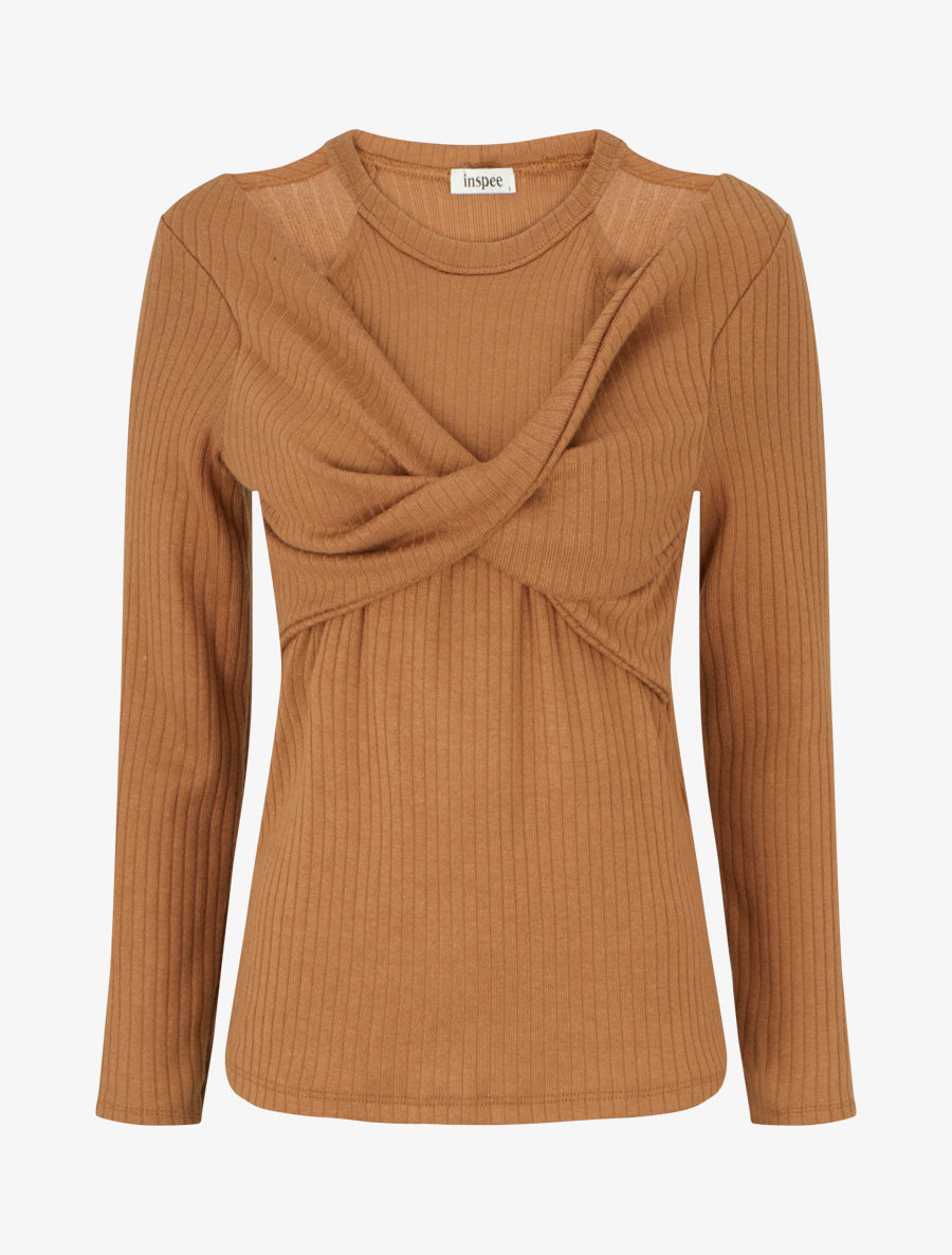 Pull uni croisé trompe l&