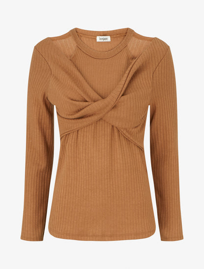 Pull uni croisé trompe l&