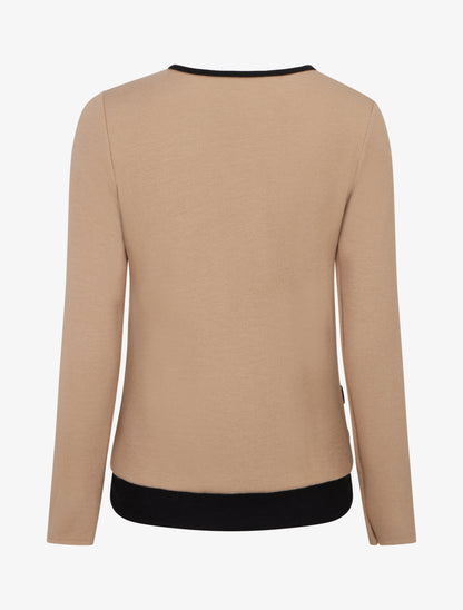 Pull fin ajouré à boutons - Beige - 2