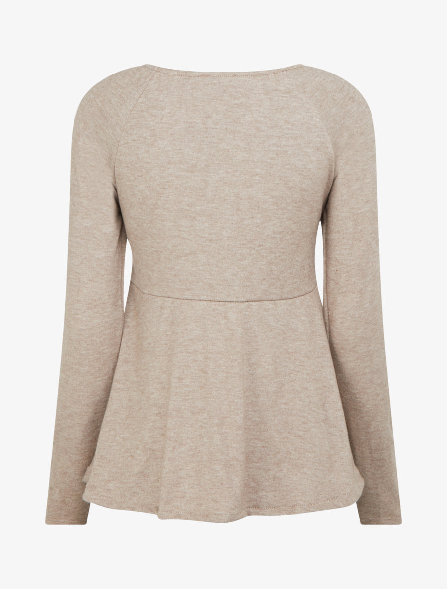 Pull fin à liens de serrage - Taupe - 2