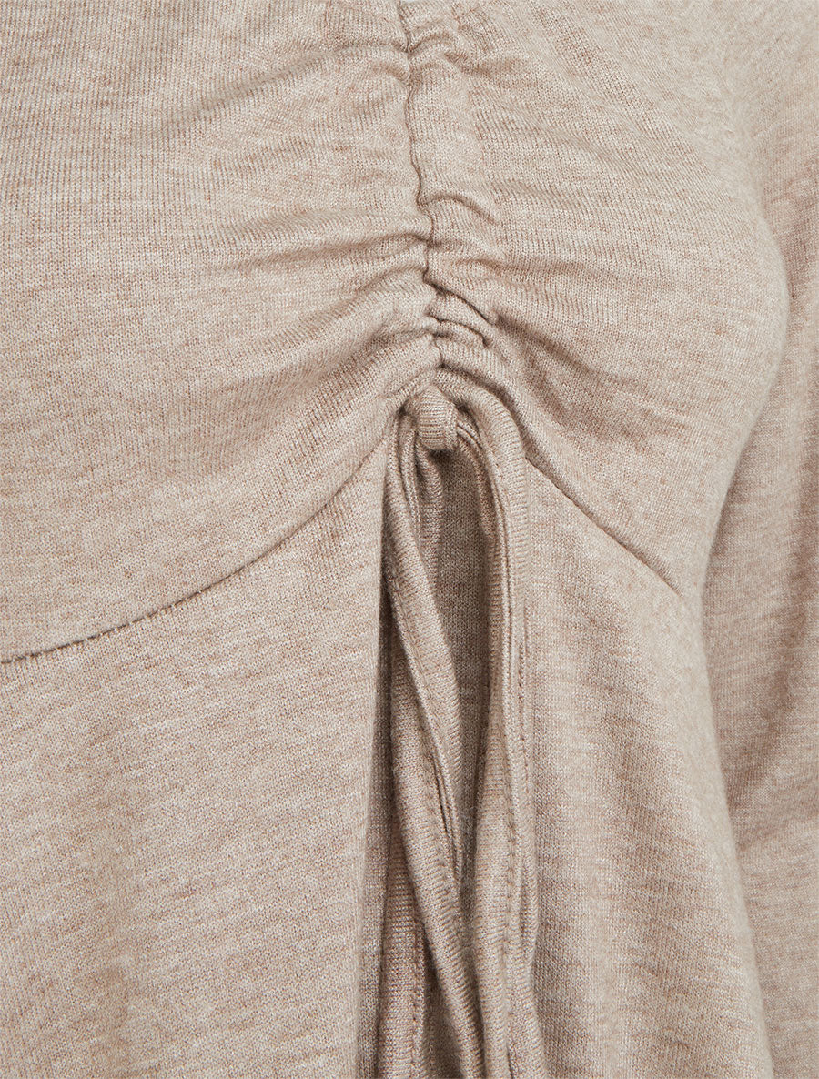 Pull fin à liens de serrage - Taupe - 3