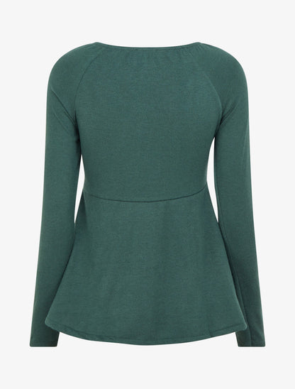 Pull fin à liens de serrage - Vert sapin - 2