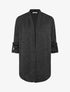 Gilet uni irisé à manches longues retroussables - Noir - 1