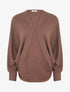 Gilet uni irisé à manches chauves-souris - Marron - 1