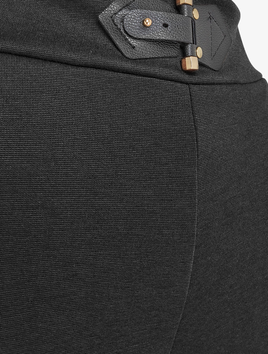 Pantalon à empiècement stylisé - Noir - 3