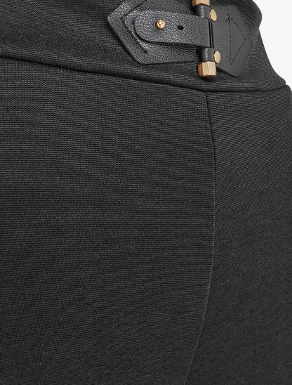 Pantalon à empiècement stylisé - Noir - 3