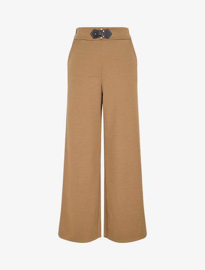 Pantalon à empiècement stylisé - Camel - 1
