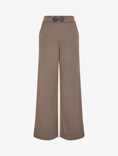 Pantalon à empiècement stylisé - Taupe - 1