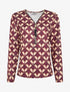 Blouse imprimé fantaisie à col zippée - Prune - 1