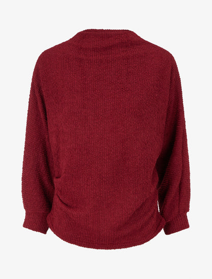 Pull droit à col montant - Bordeaux - 1