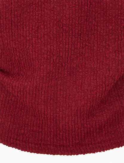 Pull droit à col montant - Bordeaux - 3