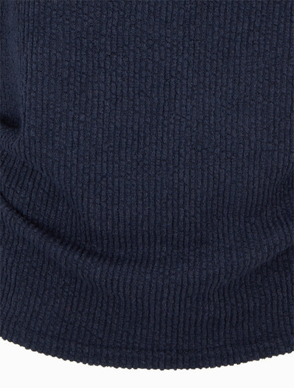 Pull droit à col montant - Marine - 3