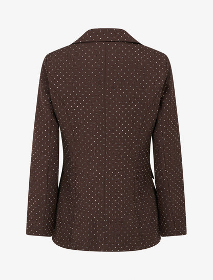 Blazer uni strassé - Marron - 2