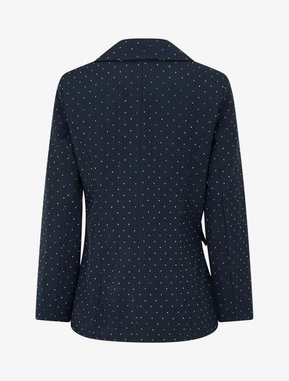 Blazer uni strassé - Marine - 2