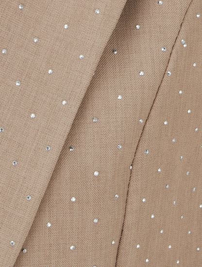 Blazer uni strassé - Taupe - 3