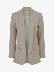 Blazer droit à épaulettes - Taupe