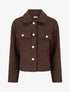 Manteau court effet laine bouclée - Chocolat - 1