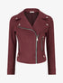 Veste en suédine à fermeture zippée - Prune - 1