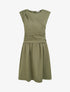 Robe evasée à empiècement torsadé - Kaki - 1