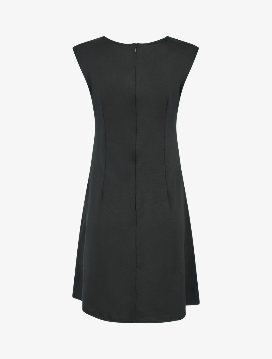 Robe evasée sans manches à boucle - Noir - 2