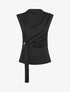 Top droit sans manches à boucle - Noir - 1
