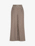 Pantalon ample imprimé géométrique - Marron - 1
