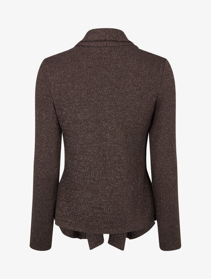 Pull effet gilet en superposition irisé - Marron foncé - 2