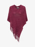 Poncho asymétrique à détail sequins - Prune - 1