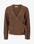 Gilet à nouer à détail irisé - Marron - 1
