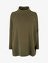 Poncho uni à col roulé - Kaki - 1