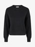 Pull court et ample en maille texturée - Noir - 1