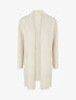 Gilet droit long à col châle - Beige clair - 1
