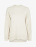 Pull droit uni à bords côtélés - Écru - 1