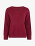 Pull uni à manches ajourées - Bordeaux - 1