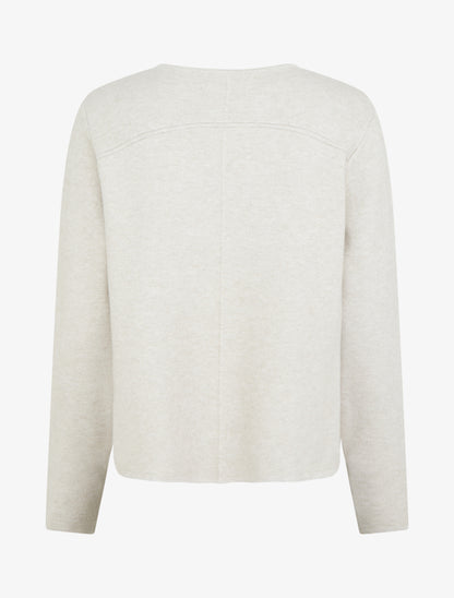 Cardigan uni à deux boutons - Beige - 2