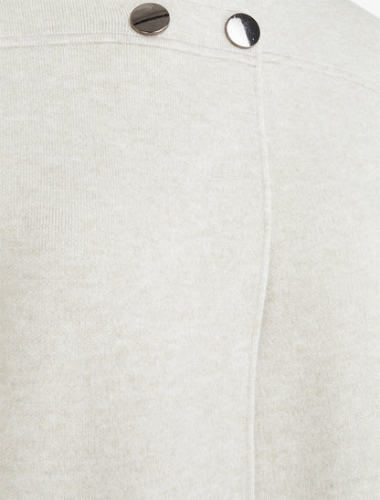 Cardigan uni à deux boutons - Beige - 3