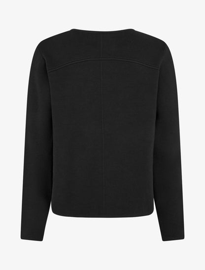 Cardigan uni à deux boutons - Noir - 2