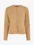 Gilet uni à détail effiloché - Camel - 1