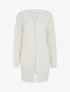 Gilet long uni à sequins - Blanc - 1