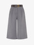 Pantacourt uni coupe ample - Gris - 1