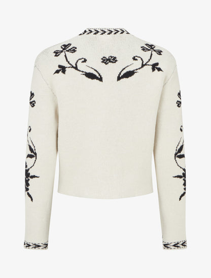 Gilet à nouer à imprimé baroque - Blanc - 2