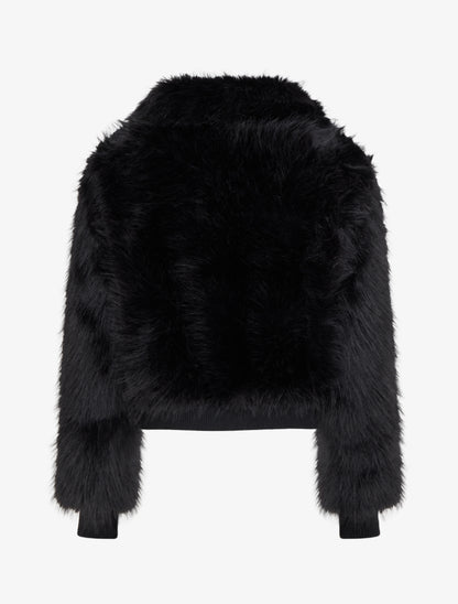 Blouson à empiècement fourrure synthétique - Noir - 2