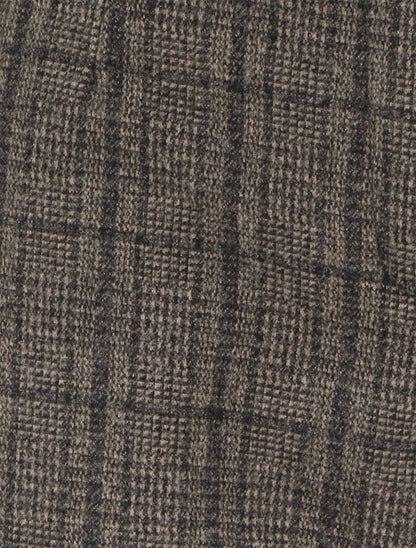 Pantalon épais imprimé tartan - Noir - 3