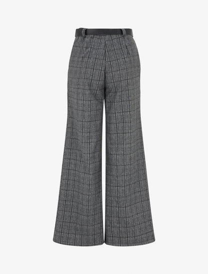 Pantalon épais imprimé tartan - Gris - 2