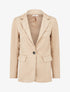 Blazer boutonné en suédine - Camel - 1