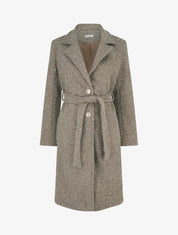 Manteau duveteux à fermeture boutonnée - Camel - 1