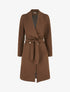 Manteau long ceinturé - Marron - 1