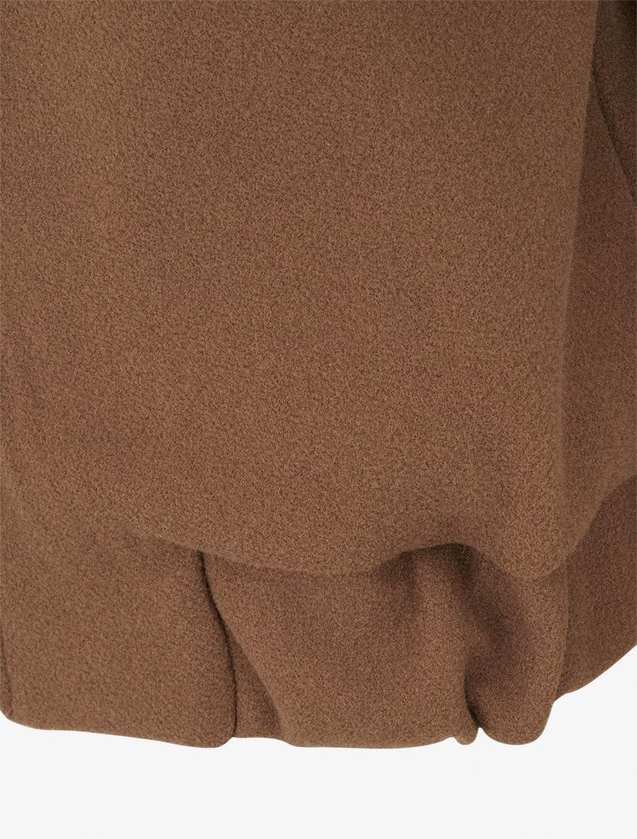 Blouson zippé à bords élastiqués - Marron - 3