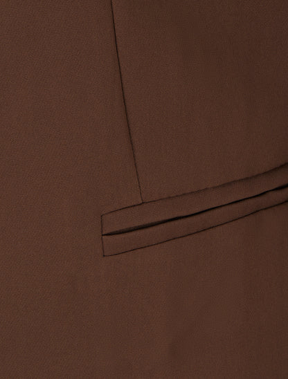 Veste droite épaulettes poignets graphiques - Marron