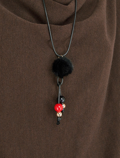 Pull fin manches chauve-souris - Marron